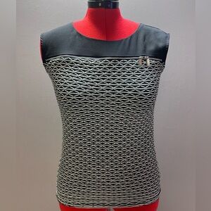Calvin Klein Black and White spandex Women's Top